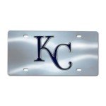 FANMATS 27557 MLB - Kansas City Royals 3D Stainless Steel Diecast License Plate