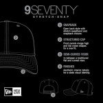 New Era Unisex-Adult MLB Adventure Perform 9SEVENTY Baseball Team Color Stretch Adjustable Snapback Hat One Size Fits All - Oakland Athletics - Green