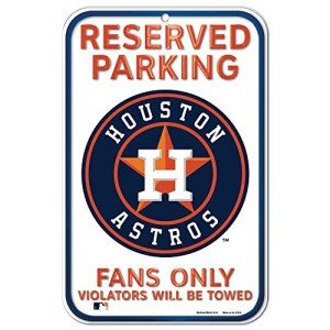 Wincraft MLB Houston Astros Plastic Sign, 11 x 17, Black