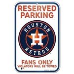 Wincraft MLB Houston Astros Plastic Sign, 11 x 17, Black