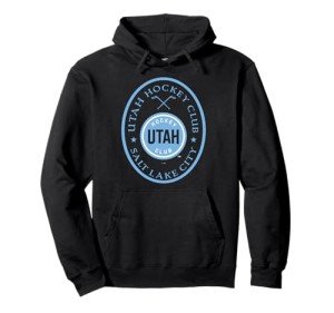 Utah Hockey Club Iconic Black Officially Licensed Pullover Hoodie