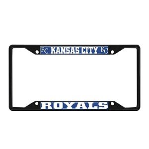 Fan Mats 31307: Kansas City Royals Metal License Plate Frame Black Finish