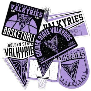 Desert Cactus Golden State Valkyries Sticker WNBA Women's National Basketball Association Officially Licensed Vinyl Decal Laptop Water Bottle Car Scrapbook (Type 2-3)