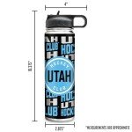 Rico Industries NHL Hockey Utah Hockey Club 22oz Stainless Steel Tumbler with Lid - Great For Coffee, Tea, Water or Cocktails