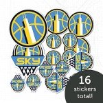 Desert Cactus Chicago Sky Sticker WNBA Women's National Basketball Association Officially Licensed Vinyl Decal Laptop Water Bottle Car Scrapbook 6.65x4.06 Sheet (Type 1-1)