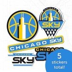 Desert Cactus Chicago Sky WNBA Women's National Basketball Association Officially Licensed Sticker Vinyl Decal Laptop Water Bottle Car Scrapbook (Type 2)