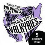 Desert Cactus Golden State Valkyries Sticker WNBA Women's National Basketball Association Officially Licensed Vinyl Decal Laptop Water Bottle Car Scrapbook (Type 2-2)