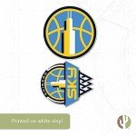 Desert Cactus Chicago Sky Sticker WNBA Women's National Basketball Association Officially Licensed Vinyl Decal Laptop Water Bottle Car Scrapbook (4 Inch)