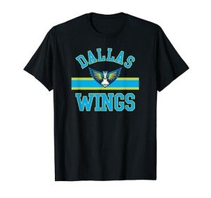 Dallas Wings WNBA Downtown T-Shirt - Black, Small, Classic Fit, Short Sleeve, Crew Neck, Unisex-Youth, Cotton Blend, Sports Fans, Adults