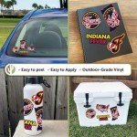 Desert Cactus Indiana Fever Sticker WNBA Women's National Basketball Association Officially Licensed Vinyl Decal Laptop Water Bottle Car Scrapbook (Type 2-2)