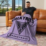 NORTHWEST Golden State Valkyries WNBA High Block Silk Touch Throw Blanket 50 x 60 inches