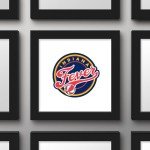 Trends International Gallery Pops WNBA Indiana Fever - Primary Logo Wall Art, 12" x 12" Gallery Pops Wall Art, Black Framed Version