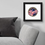 Trends International Gallery Pops WNBA Indiana Fever - Primary Logo Wall Art, 12" x 12" Gallery Pops Wall Art, Black Framed Version