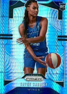 2020 Panini Prizm WNBA Prizms Hyper #90 Satou Sabally Dallas Wings RC Rookie Basketball Trading Card