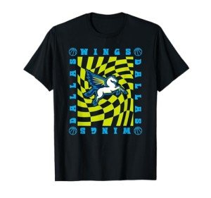 WNBA Dallas Wings Retro Wavy Checkerboard T-Shirt