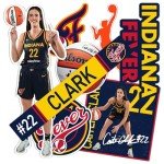Desert Cactus Caitlin Clark Indiana Fever WNBA Officially Licensed Sticker Vinyl Decal Laptop Water Bottle Car Scrapbook (P5)
