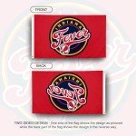 Desert Cactus Indiana Fever Flag Team WNBA 100% Polyester Indoor Outdoor 3x5 feet Flag (Red)