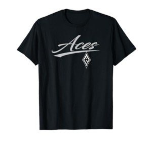Las Vegas Aces WNBA Team T-Shirt, Black, Small, Classic Fit, Crew Neck, Short Sleeve, Unisex-Adults