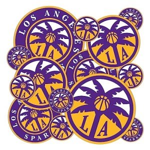 Desert Cactus Los Angeles LA Sparks WNBA Women's National Basketball Association Officially Licensed Sticker Vinyl Decal Laptop Water Bottle Car Scrapbook (Type 1-1)