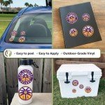 Desert Cactus Los Angeles LA Sparks WNBA Women's National Basketball Association Officially Licensed Sticker Vinyl Decal Laptop Water Bottle Car Scrapbook (Type 1-1)