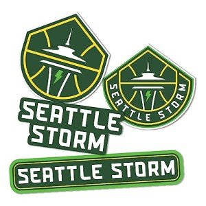 Desert Cactus Seattle Storm Sticker WNBA Women's National Basketball Association Officially Licensed Vinyl Decal Laptop Water Bottle Car Scrapbook Sheet (Type 2)