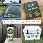 Desert Cactus Seattle Storm Sticker WNBA Women's National Basketball Association Officially Licensed Vinyl Decal Laptop Water Bottle Car Scrapbook Sheet (Type 2)