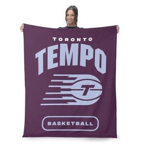 NORTHWEST Toronto Tempo WNBA High Block Silk Touch Throw Blanket 50 x 60 inches