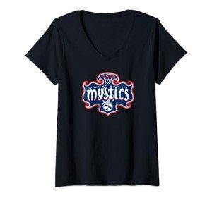 Womens WNBA Washington Mystics Fan Base V-Neck T-Shirt