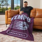 NORTHWEST Toronto Tempo WNBA High Block Silk Touch Throw Blanket 50 x 60 inches