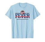 Indiana Fever WNBA T-Shirt, Women's Blue Small Classic Crew Neck Letter Print Top