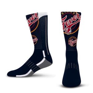 For Bare Feet WNBA INDIANA FEVER Zoom II Crew Sock Size Large