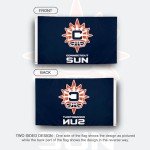 Desert Cactus Connecticut Sun Flag Team WNBA 100% Polyester Indoor Outdoor 3x5 feet Flags (Dark Blue)