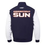 Pro Standard MENS WNBA CONNECTICUT SUN CLASSIC CHENILLE VARSITY JACKET MIDNIGHT NAVY/WHITE L