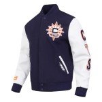Pro Standard MENS WNBA CONNECTICUT SUN CLASSIC CHENILLE VARSITY JACKET MIDNIGHT NAVY/WHITE L