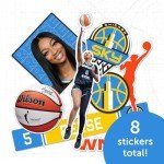 Desert Cactus Angel Reese Chicago Sky WNBA Women's National Basketball Association Officially Licensed Sticker Vinyl Decal Laptop Water Bottle Car Scrapbook (P2)