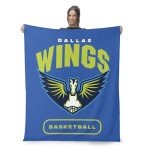 NORTHWEST Dallas Wings WNBA High Block Silk Touch Throw Blanket 50 x 60 inches