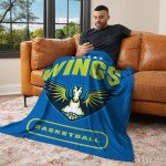 NORTHWEST Dallas Wings WNBA High Block Silk Touch Throw Blanket 50 x 60 inches