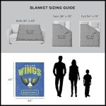 NORTHWEST Dallas Wings WNBA High Block Silk Touch Throw Blanket 50 x 60 inches