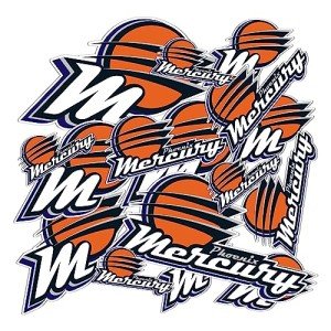 Desert Cactus Phoenix Mercury Sticker WNBA Women's National Basketball Association Officially Licensed Vinyl Decal Laptop Water Bottle Car Scrapbook (Type 1-1)
