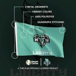 Desert Cactus New York Liberty Flag NY Team WNBA 100% Polyester Indoor Outdoor 3x5 feet Flags (Seafoam)