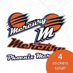 Desert Cactus Phoenix Mercury WNBA Women's National Basketball Association Officially Licensed Sticker Vinyl Decal Laptop Water Bottle Car Scrapbook (Type 2)