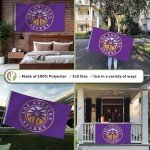 Desert Cactus Los Angeles Sparks Flag Team WNBA 100% Polyester Indoor Outdoor 3x5 feet Flagss LA (Purple)