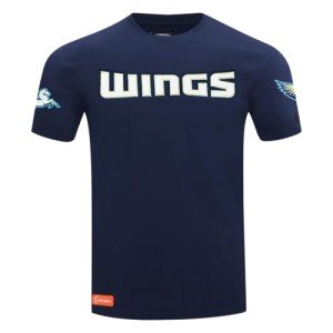 Pro Standard Mens WNBA Dallas Wings Classic Chenille Short Sleeve Tee Midnight Navy L