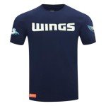 Pro Standard Mens WNBA Dallas Wings Classic Chenille Short Sleeve Tee Midnight Navy L