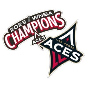 Desert Cactus Las Vegas Aces 2023 Championships WNBA Women's National Basketball Association Officially Licensed Sticker Vinyl Decal Laptop Water Bottle Car Scrapbook (4 Inch 2023 Champions)
