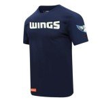 Pro Standard Mens WNBA Dallas Wings Classic Chenille Short Sleeve Tee Midnight Navy L