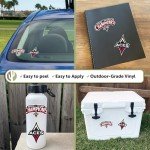 Desert Cactus Las Vegas Aces 2023 Championships WNBA Women's National Basketball Association Officially Licensed Sticker Vinyl Decal Laptop Water Bottle Car Scrapbook (4 Inch 2023 Champions)