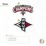 Desert Cactus Las Vegas Aces 2023 Championships WNBA Women's National Basketball Association Officially Licensed Sticker Vinyl Decal Laptop Water Bottle Car Scrapbook (4 Inch 2023 Champions)