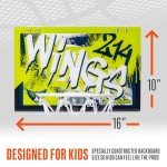 Franklin Sports WNBA Dallas Wings Over The Door Basketball Hoop - Kids Indoor Basketball Hoop with Mini Ball - WNBA Fan Shop Mini Hoop for Bedroom + Office