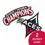 Desert Cactus Las Vegas Aces 2023 Championships WNBA Women's National Basketball Association Officially Licensed Sticker Vinyl Decal Laptop Water Bottle Car Scrapbook (4 Inch 2023 Champions)
